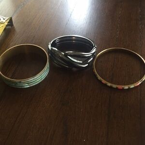 3 bracelets one money! multi color gold platinum